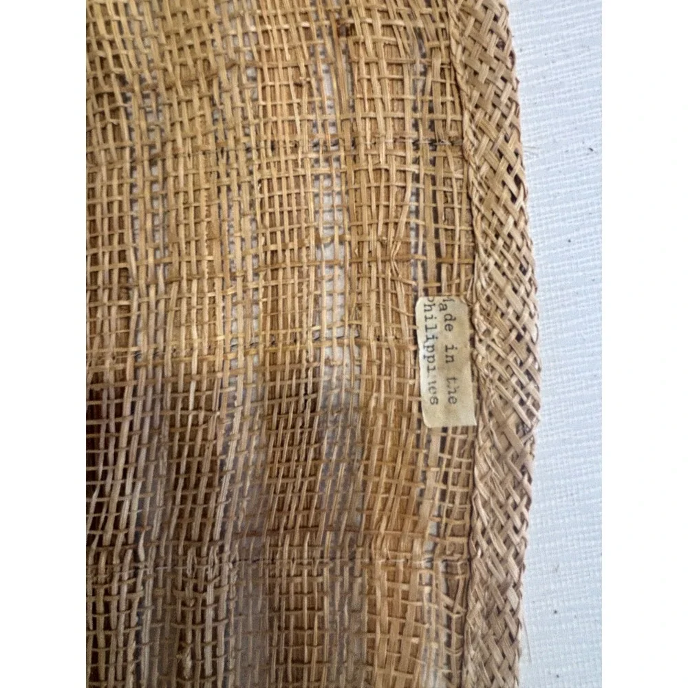 Vintage Woven‎ Striped Oval Placemats Set of 5 Made in Philippines Boho Natural